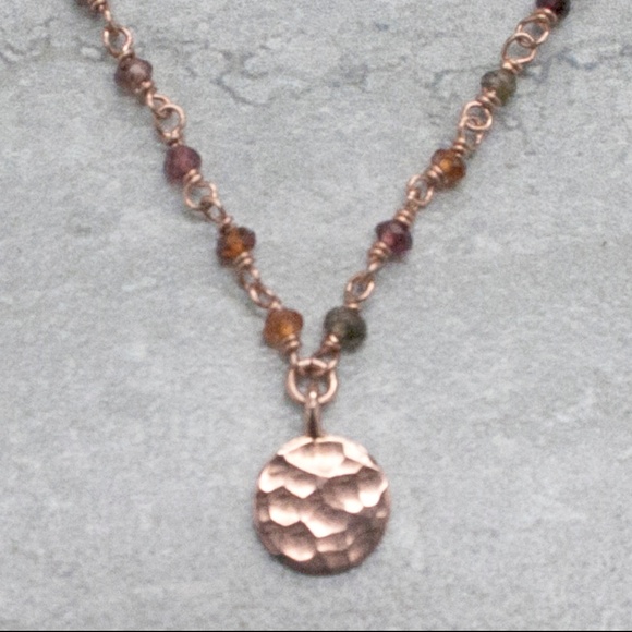 Atelier Mademoiselle M Jewelry - Rose gold & rainbow tourmaline necklace